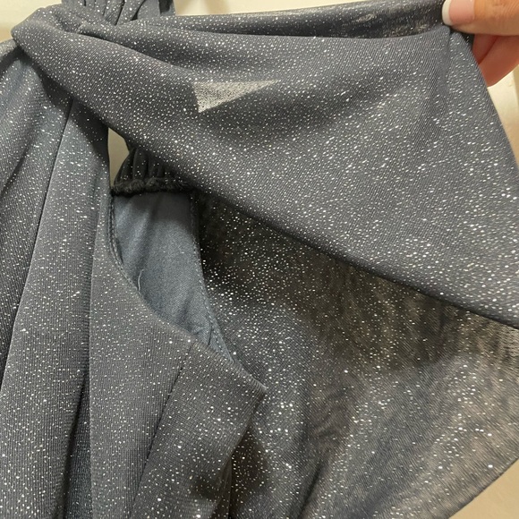 20. Alex Evenings formal gown. Color smoke with sparkles. Cold shoulder, size 16 - Picture 5 of 6